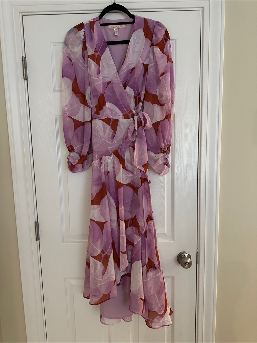 Hutch Lavender & Rust Printed Wrap Dress